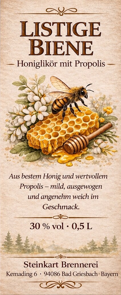 Etikett Listige Biene