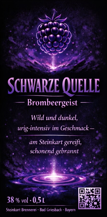 Etikett Schwarze Quelle